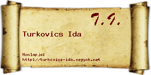 Turkovics Ida névjegykártya